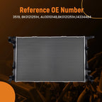 Aluminum Radiator Assembly for Audi A4/A6/A7 Quattro (2008–2018) 8K0121251H 3519