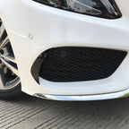 Gloss Black Front Bumper Canards for Benz C-Class AMG-Line W205 (2015–2019)
