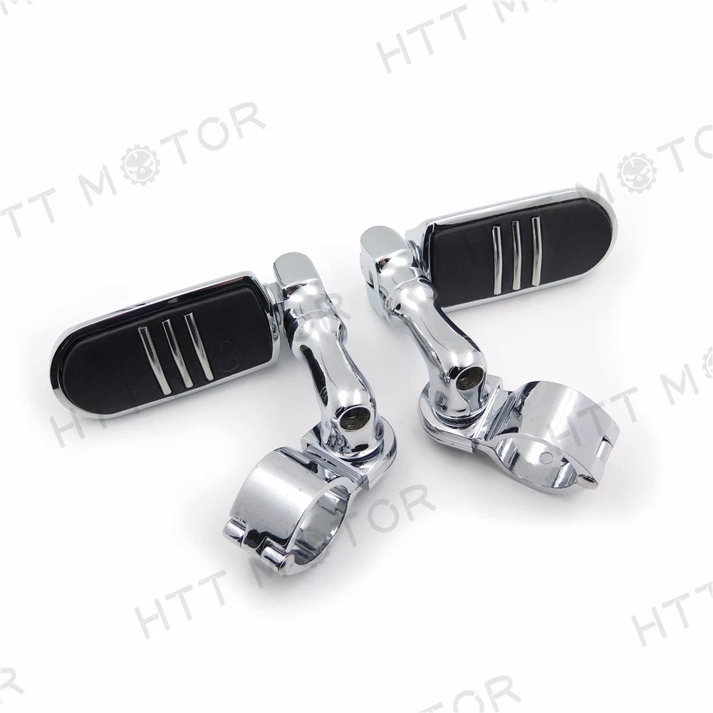 Adjustable Foot Pegs for Triumph Rocket/Suzuki (1.5" Chrome)
