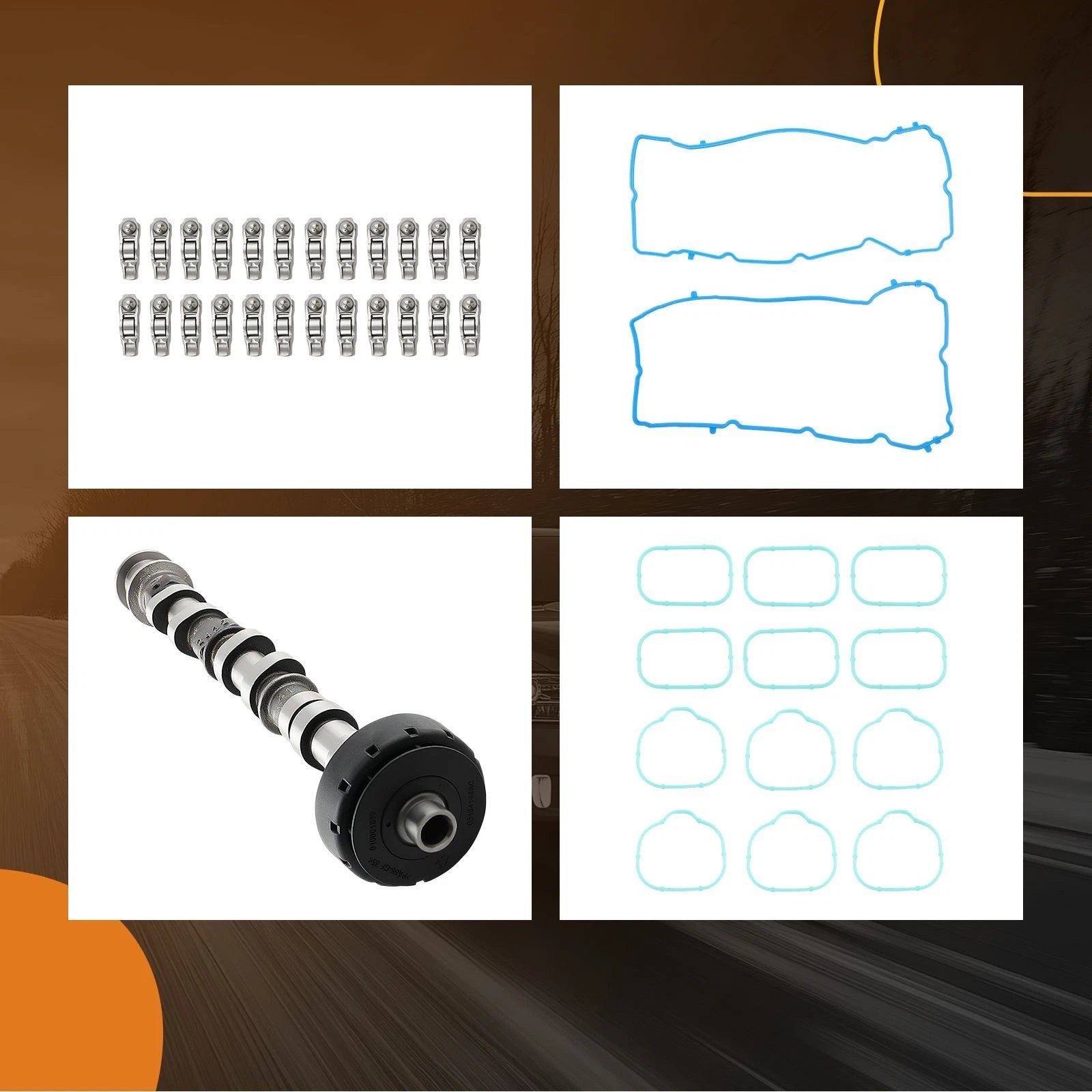 4X Camshaft & Rocker Arms Lifters Kit for Chrysler 200 3.6L V6 (2011–2016) 5184377AG