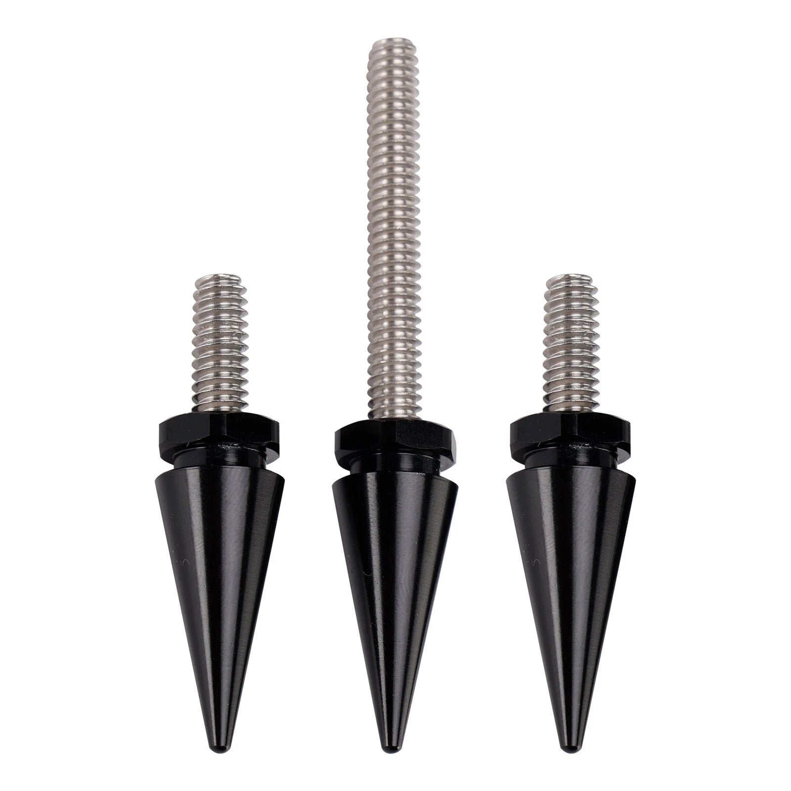 3X Black 1/2"-20 Windshield Fairing Mounting Spike Bolts for Touring (2014–2025)