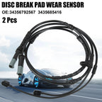 2X Disc Brake Pad Wear Sensor for BMW X6 (2011–2019) 34356792567