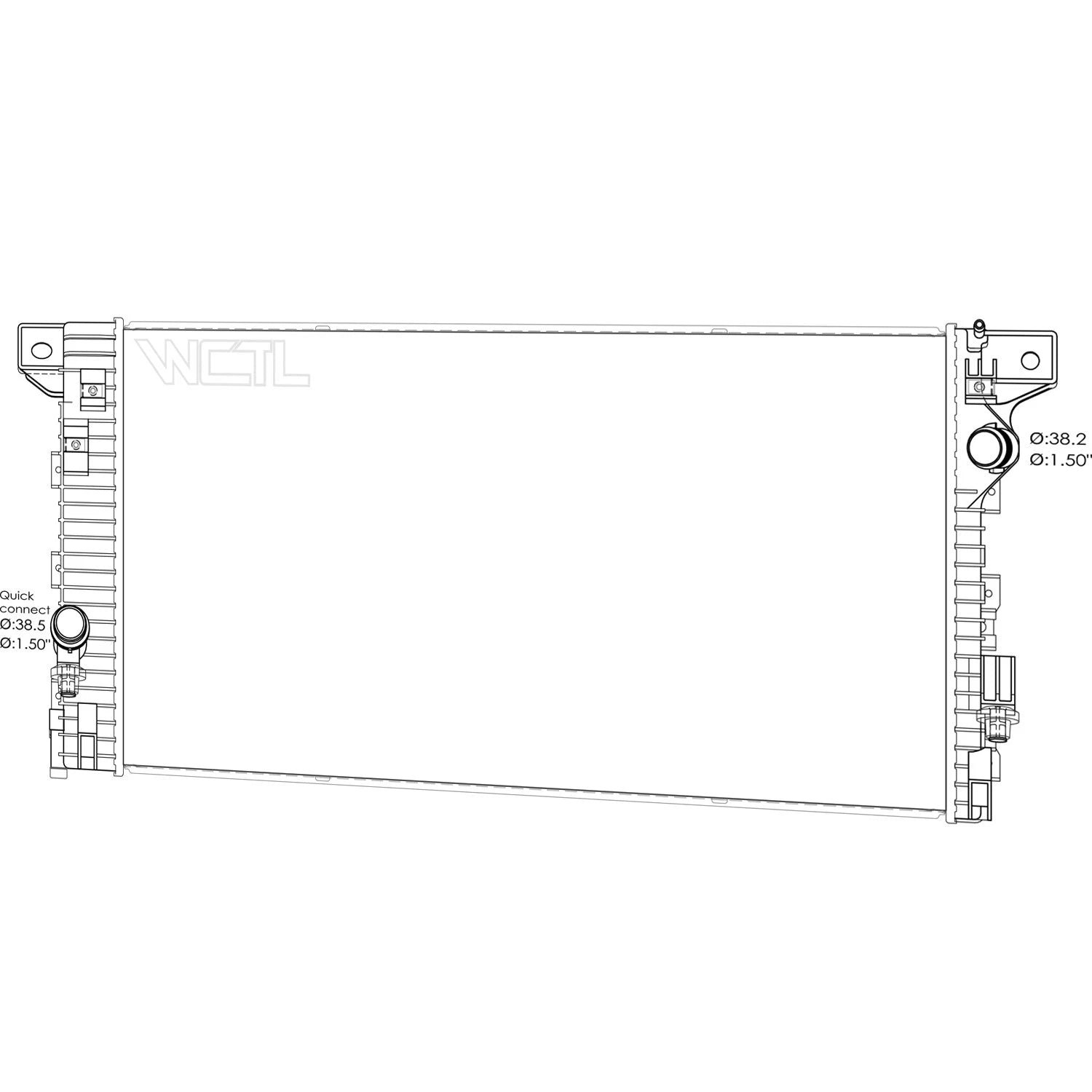Replacement Plastic Aluminum Radiator for Toyota Hilux (2005–2015)