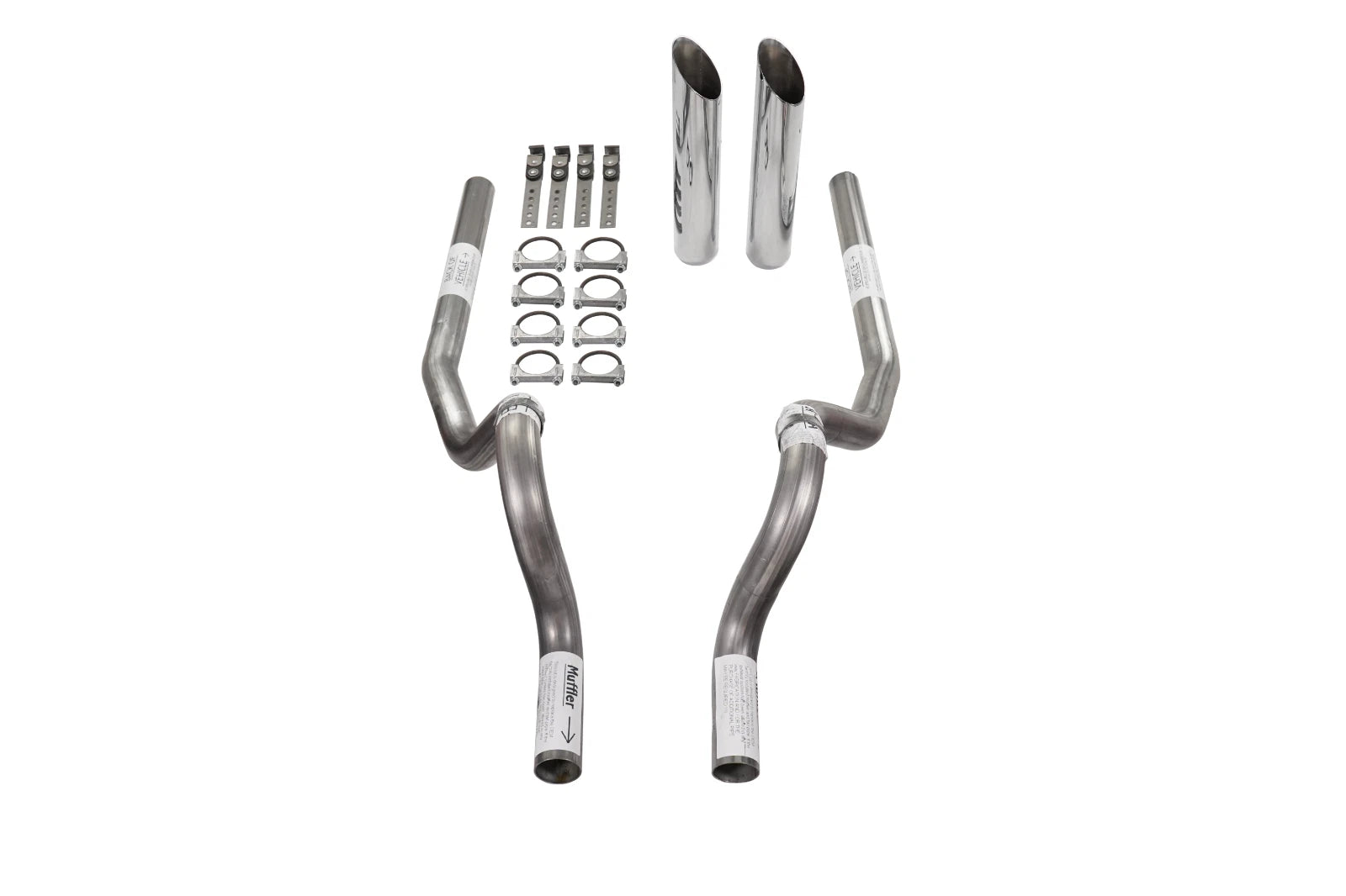 2.5" Dual Exhaust Kit for Ford Mustang (1986–2004) No Muffler Rear Exit SW Tip