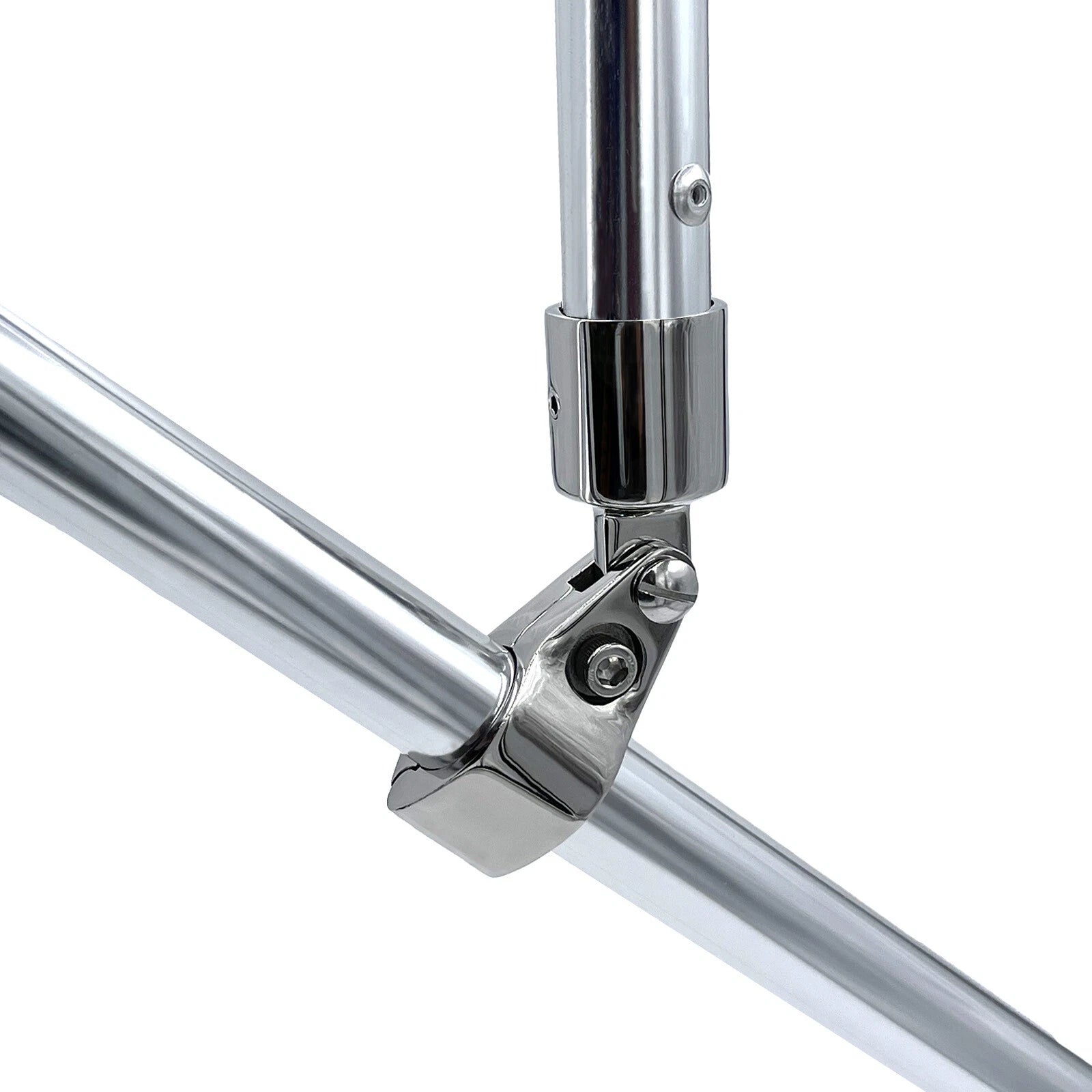 Set of 2 Stainless Steel Hinged Jaw Slide Rail Mounts for Boat Bimini Top