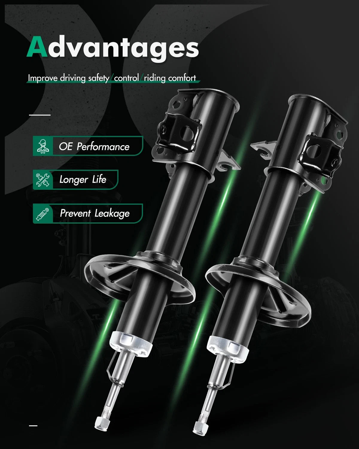 Rear Pair Shocks & Struts for Mazda Protege (1995–1998) 1.5L 1.8L