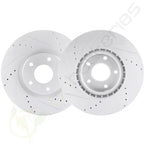 Front Brake Discs Rotors for Nissan Maxima S SL (2010–2017) Drilled & Slotted