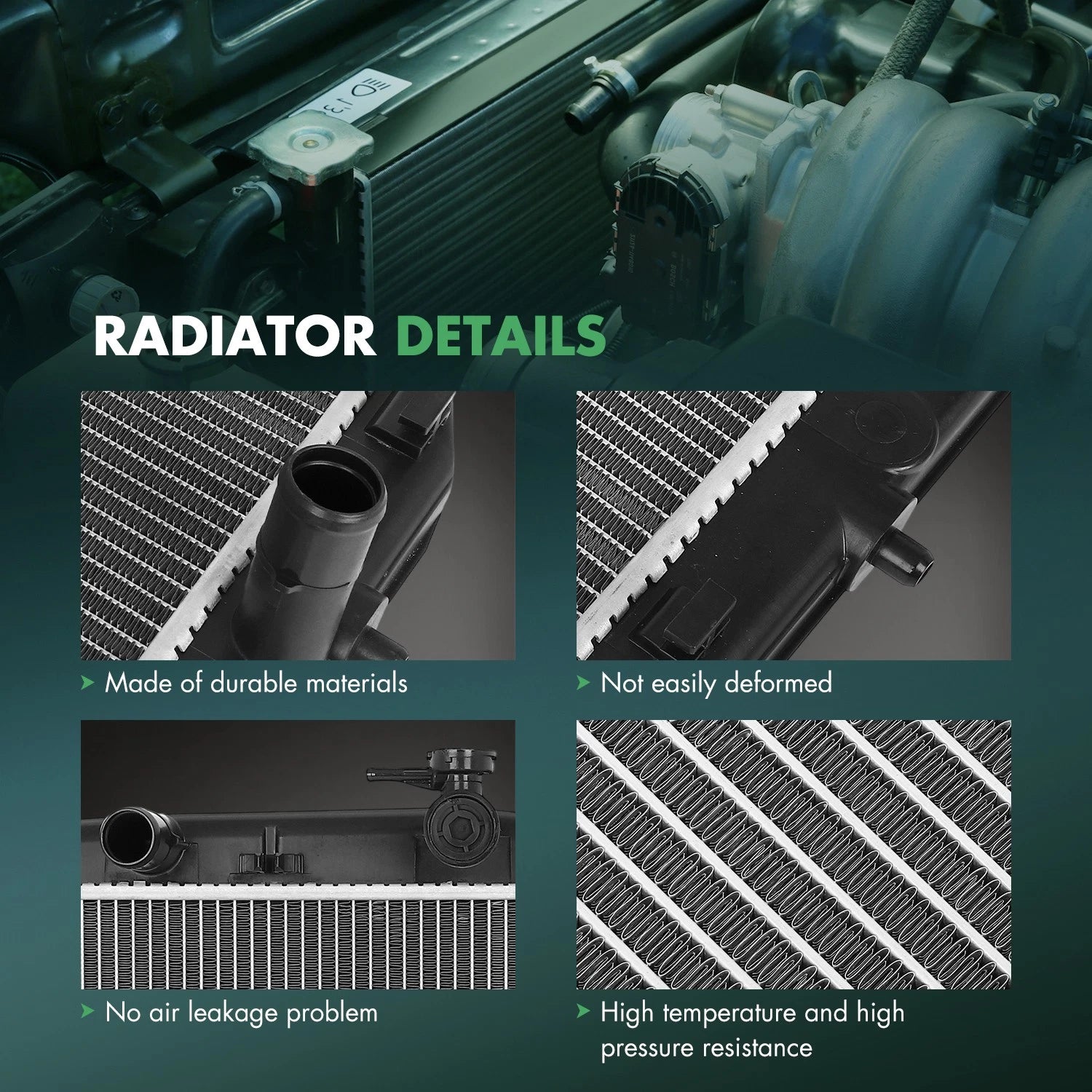 Aluminum Radiator for Toyota Highlander (2017–2019)