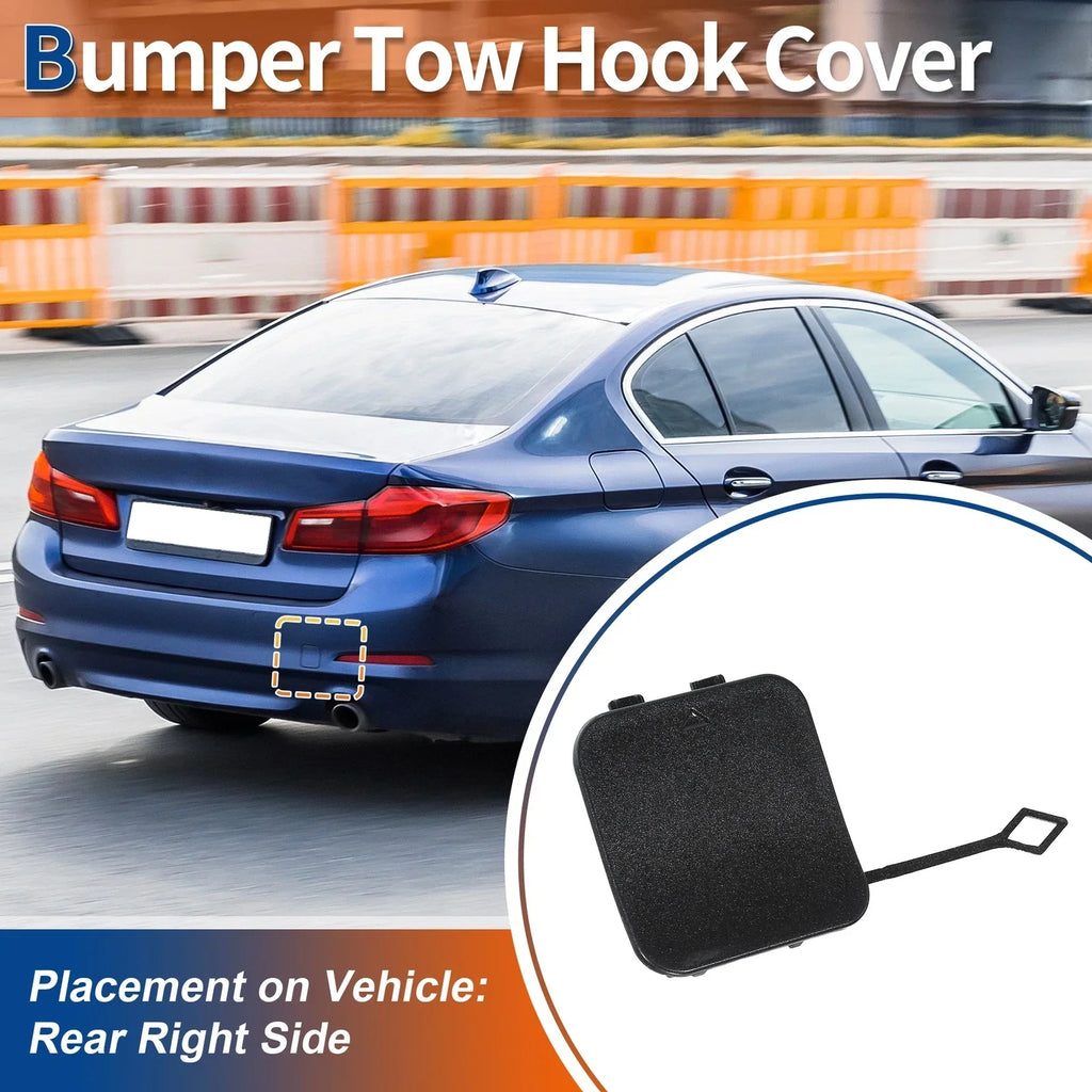Rear Right Bumper Tow Hook Cover for BMW 530i 540i M5 Gray