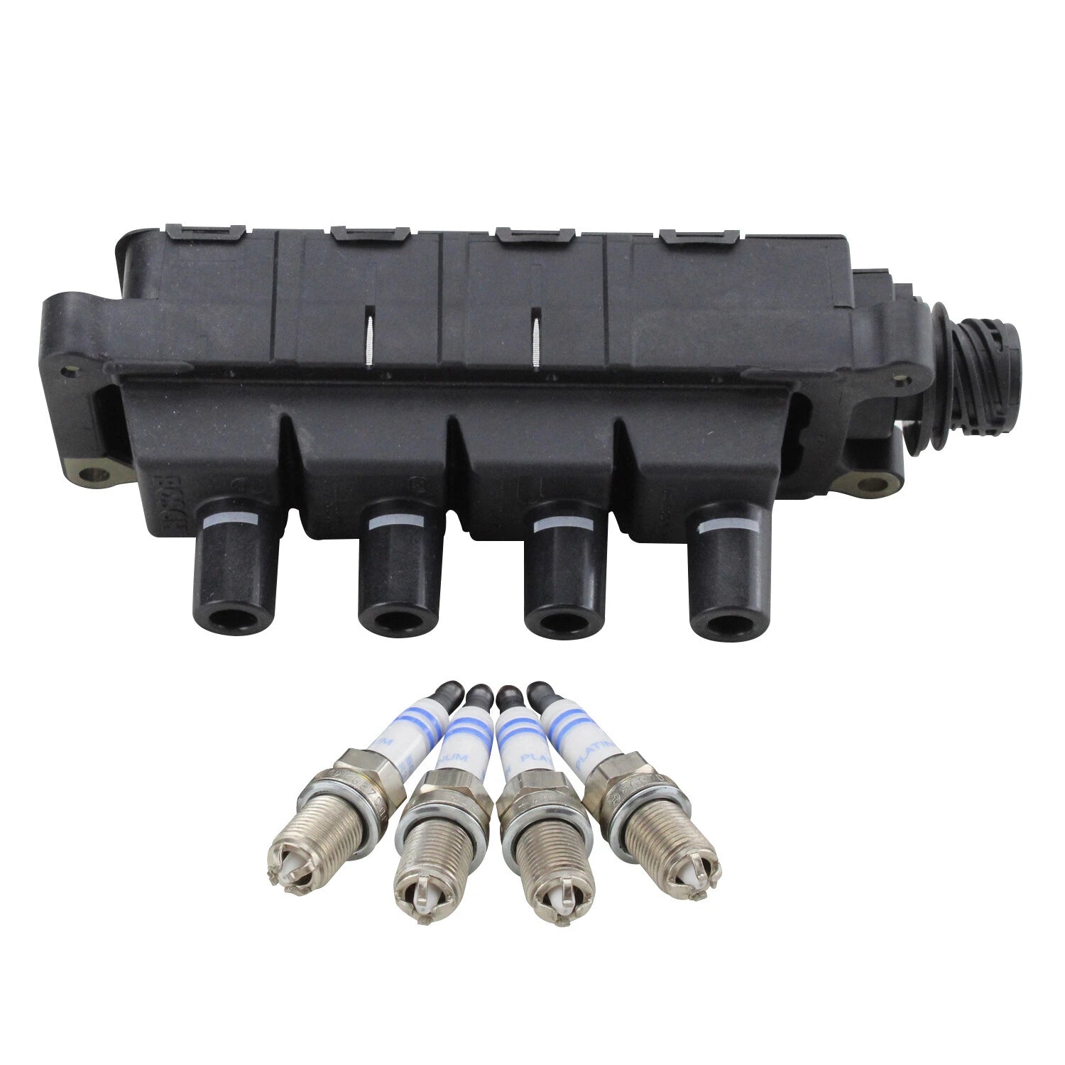 Ignition Coil & 4 Platinum Spark Plugs Kit for BMW E36 318ti (1996–1999)