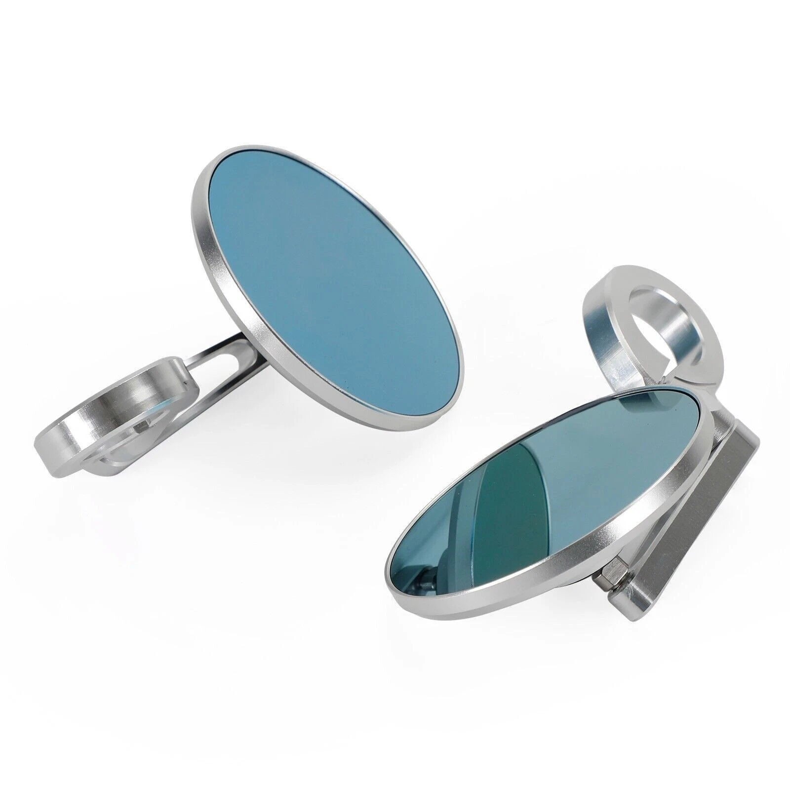 Pair Rear View Round Bar End Mirrors for Universal 7/8"-1" Handlebars