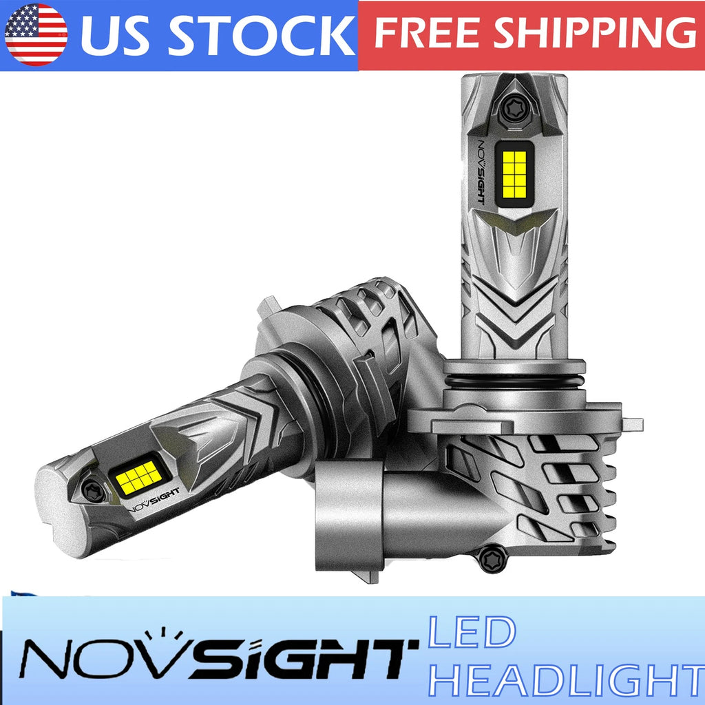 2X HB4 9006 LED Headlight Bulbs for High Low Beam (6500K, 20000LM)