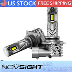 2X HB4 9006 LED Headlight Bulbs for High Low Beam (6500K, 20000LM)