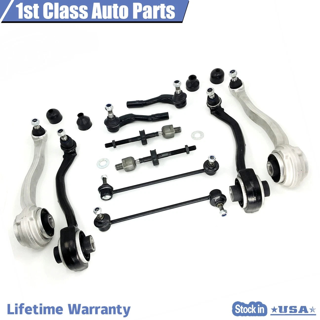 10pc Front Suspension Control Arms for Mercedes-Benz C32 AMG CLK320 CLK350 (2001–2008)