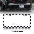 Checkered Flag License Plate Frame for Universal Vehicles (2018–2024)