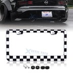 Checkered Flag License Plate Frame for Universal Vehicles (2018–2024)