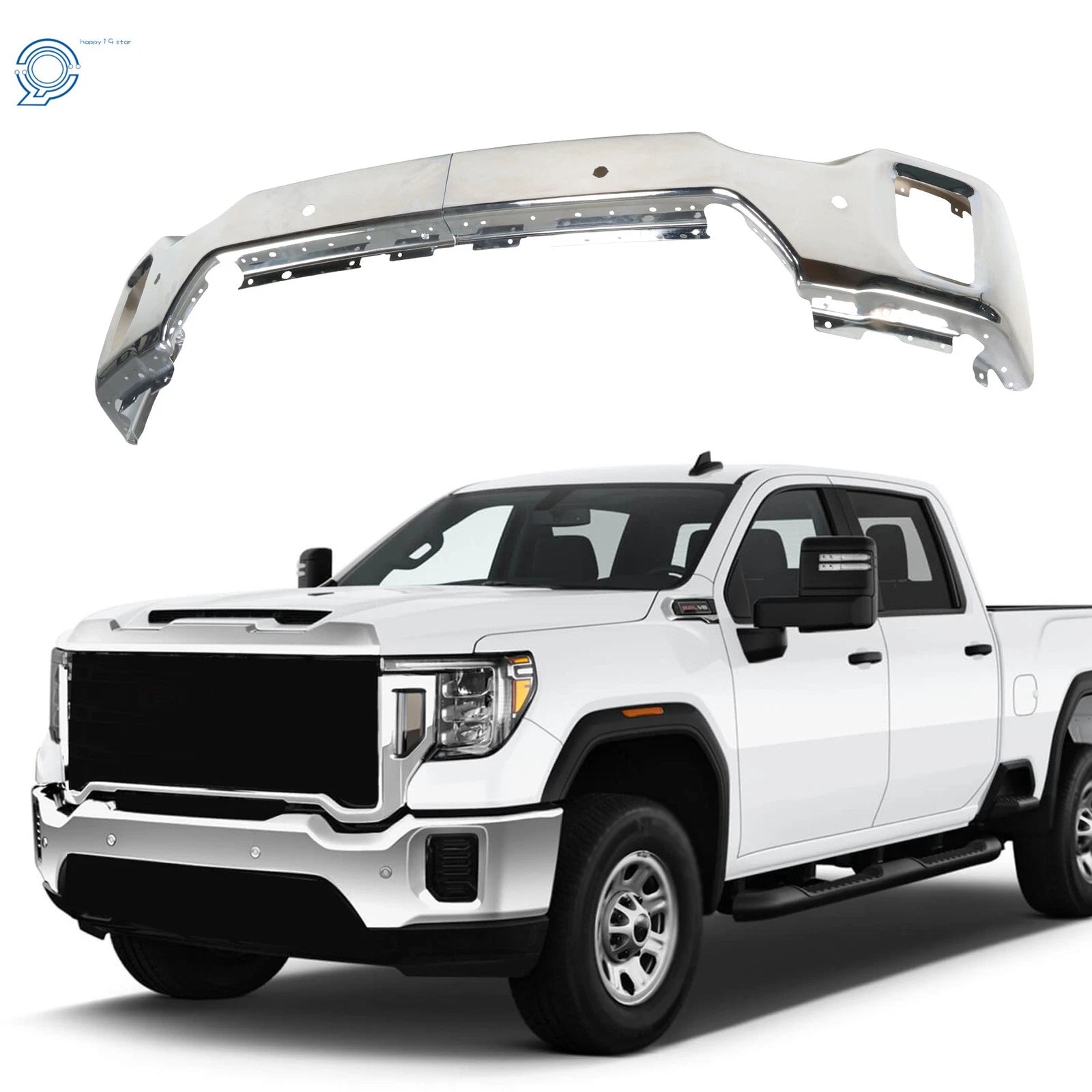 Front Bumper with Sensor Hole for GMC Sierra 2500HD 3500HD (2020–2023)