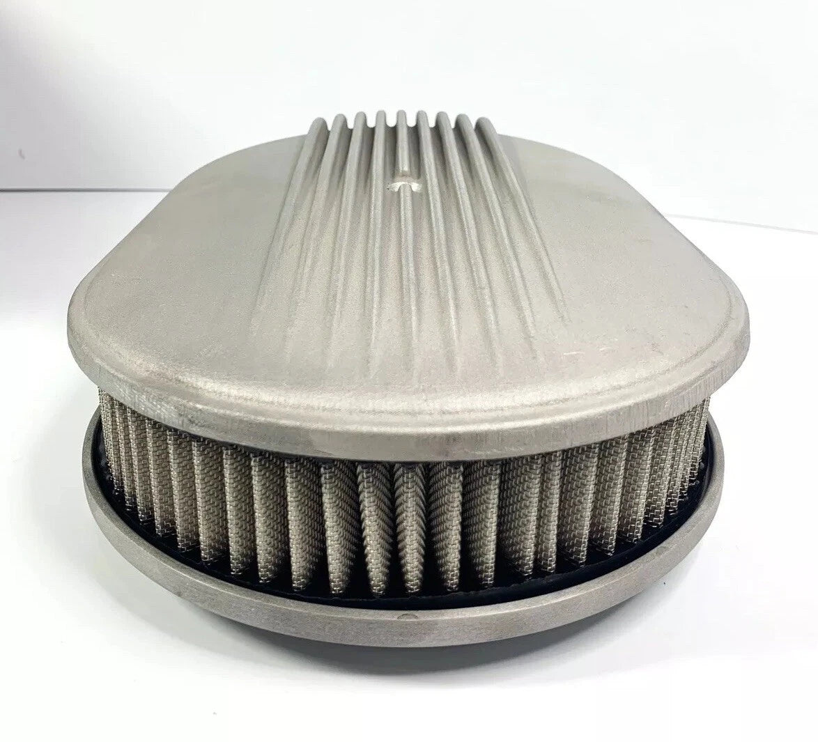Oval Air Cleaner 12 Inch Finned Replacement for Universal Hot Rod (1960–2025)