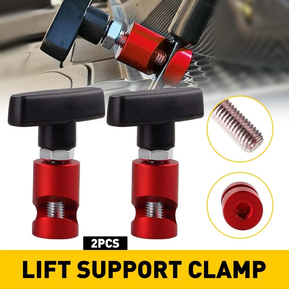 2X Engine Hood Lift Rod Support Clamp for