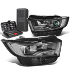 Pair of Black/Clear Signal Projector Headlights for Ford Edge (2015–2018)