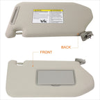 Passenger Side Sun Visor for Pathfinder QX60 (2013–2014) w/Vanity Light Grey