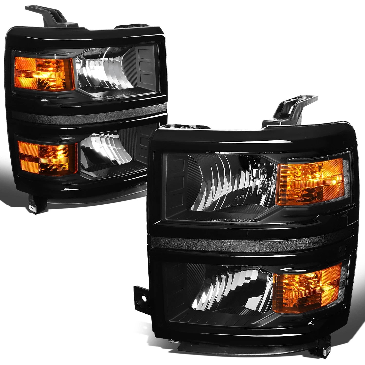 Black Headlight, Amber Corner Signal Lamp, LED Fog Light Set for Silverado (2014–2015)