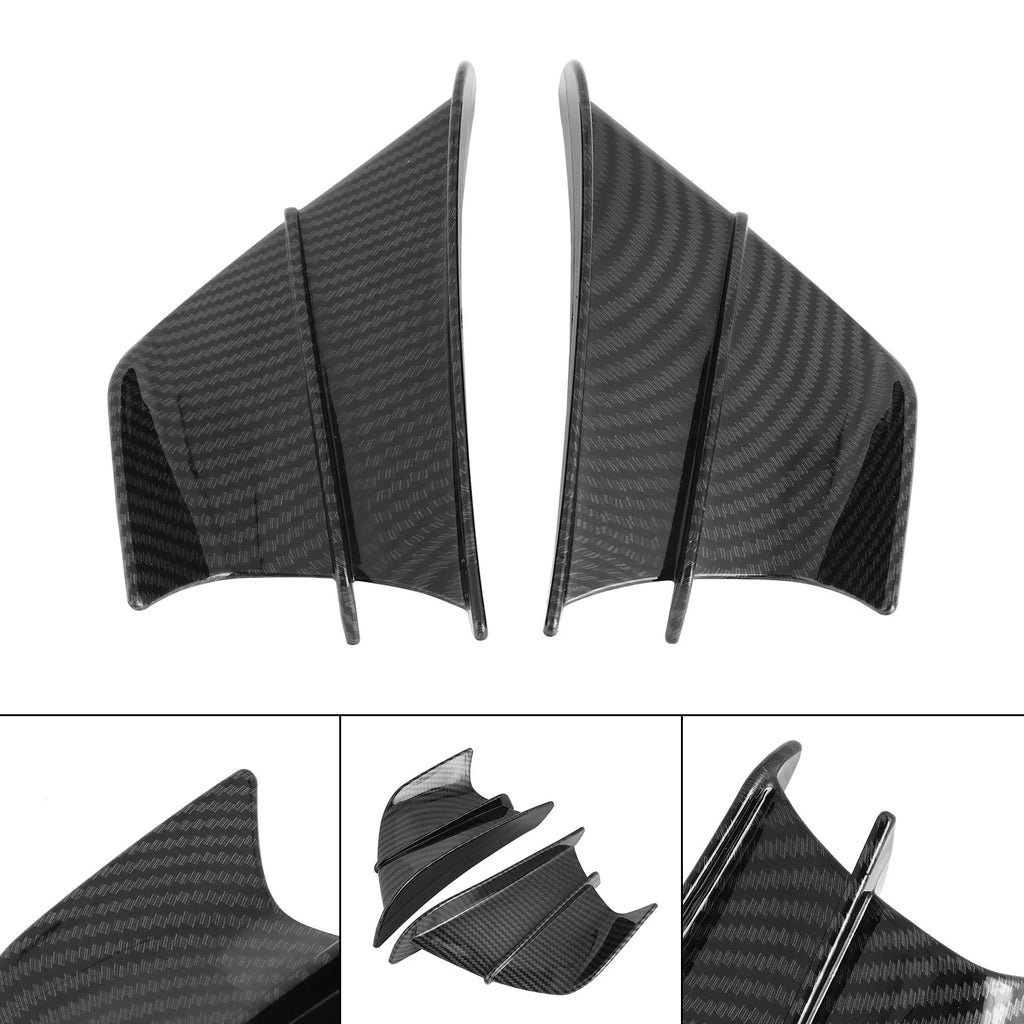 Winglet Wind Fin Aerodynamic Kit Spoiler Trim Cover for Motorcycle Universal