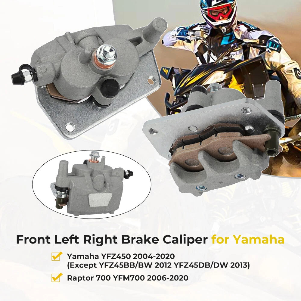 Front Brake Calipers for Yamaha YFZ450 YFZ450R YFZ450X Raptor 700 (2004–2023)