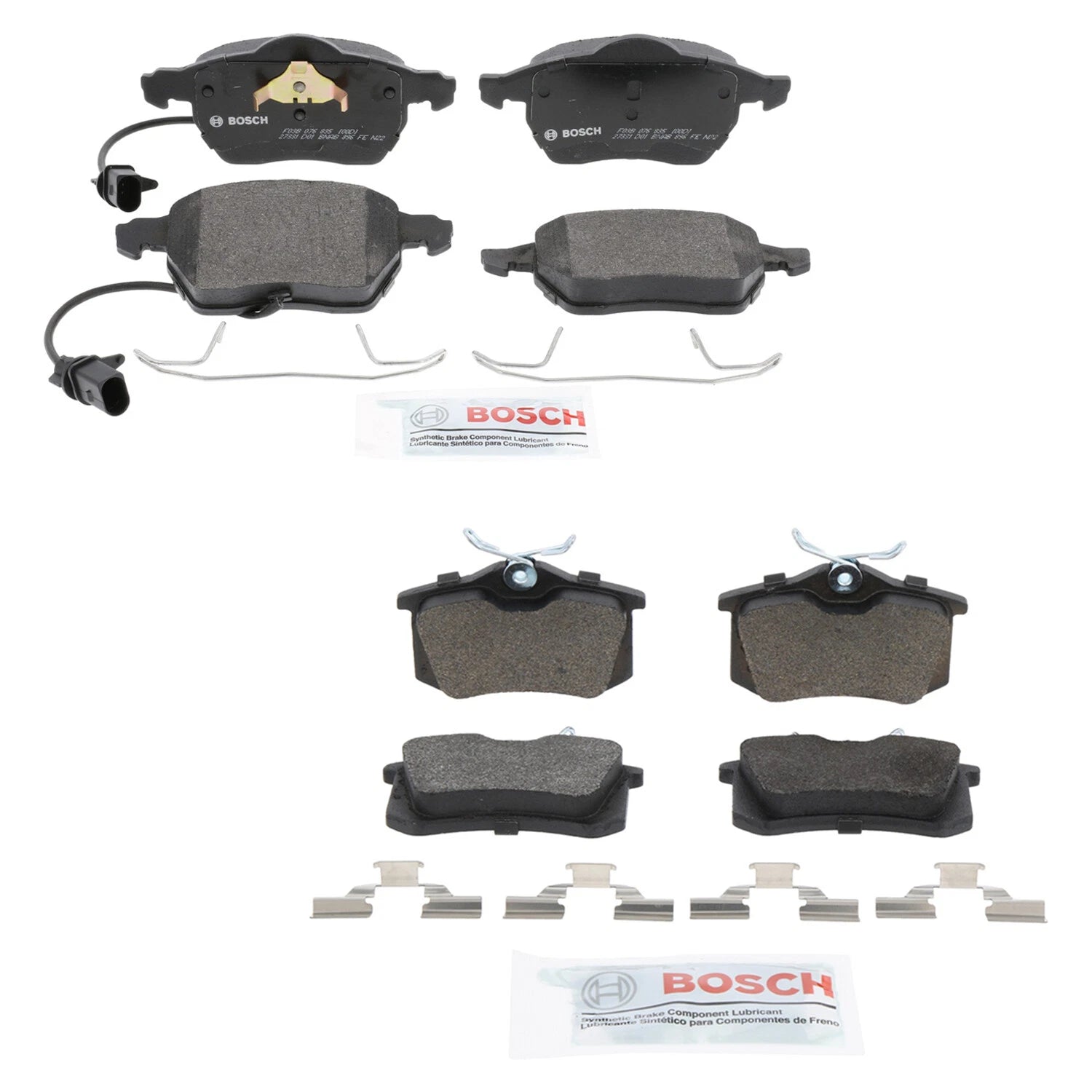 Set of 4 Bosch Quietcast Disc Brake Pads for Audi A4 A4 Quattro