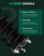 Set of 2 Rear Shocks Struts & Coil Springs for Lexus Toyota Highlander (2004–2007)