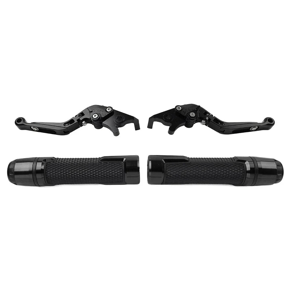 Black Extendable Brake Clutch Levers Grips Set for BMW C650GT C600 (2012-2016)