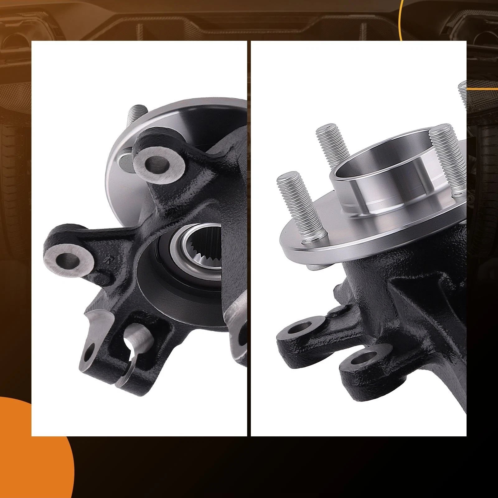 Front Steering Knuckle LH RH Pair for Ford Focus (2006–2011) W700068S300
