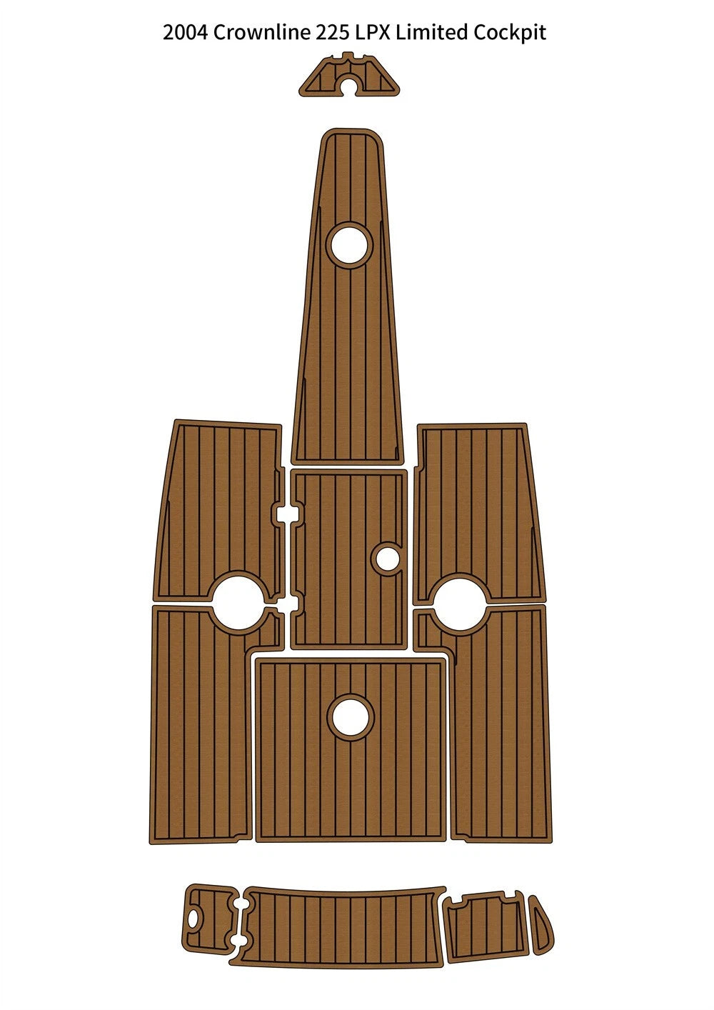 EVA Teak Floor Pad Mat for Crownline 225 LPX (2004)