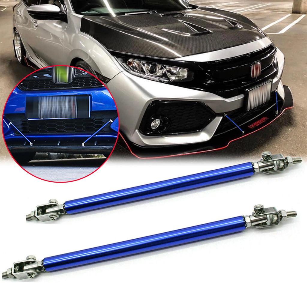 6"-9" Adjust Rod Bars Stabilizer Bumper Lip Diffuser Splitter for Honda (2016–2021)