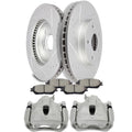 Front Left & Right Brake Calipers Rotors Ceramic Pads for Toyota Sienna (2004–2010)