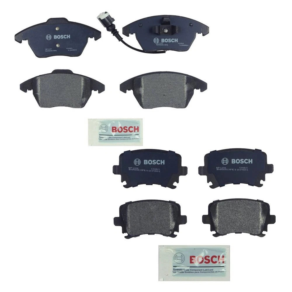 Set of 4 Bosch QuietCast Disc Brake Pads for Audi Volkswagen
