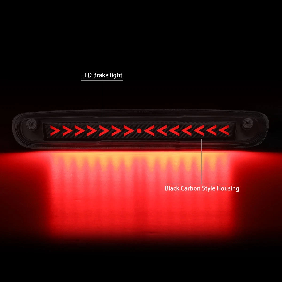 Chasing Arrow LED Carbon Third Brake Light for Silverado Sierra (2007–2014)