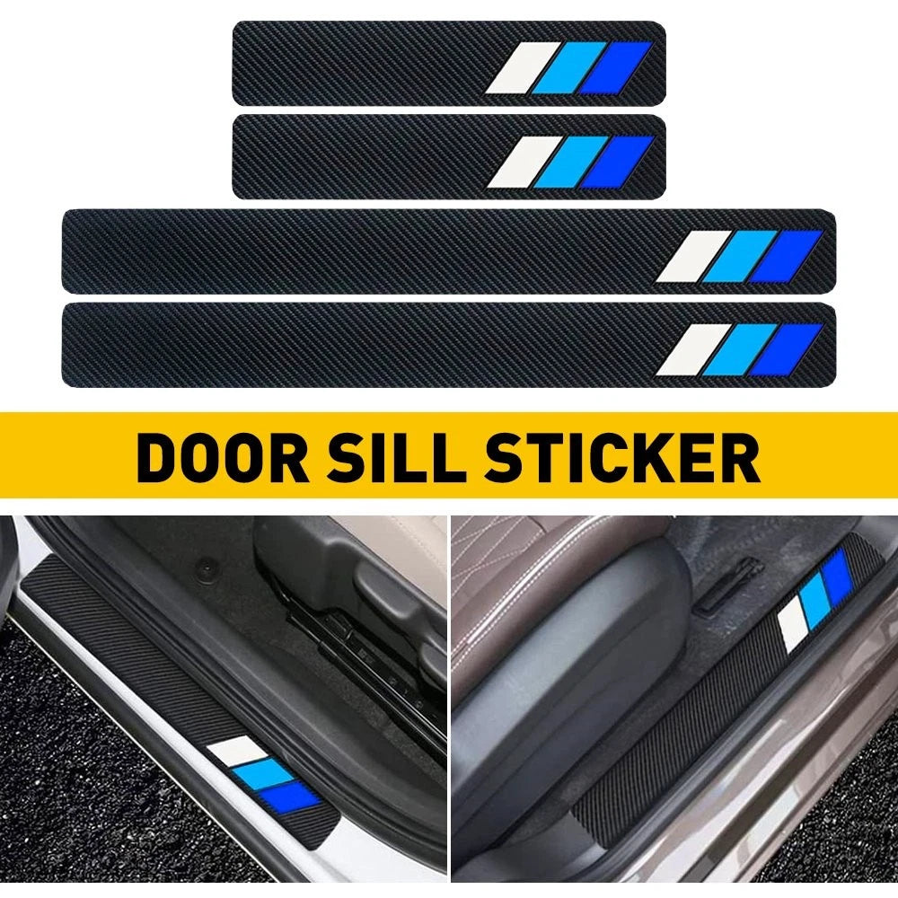 Door Plate Sill Scuff Cover Decal Sticker Protector for Toyota