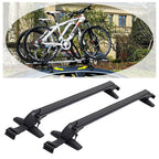 Roof Rail Luggage Rack for Car (110cm, Aluminum, Black, Lock & Key)