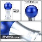 2-Piece Aluminum Shift Knob Set for Universal 6-Speed MT (48mm)