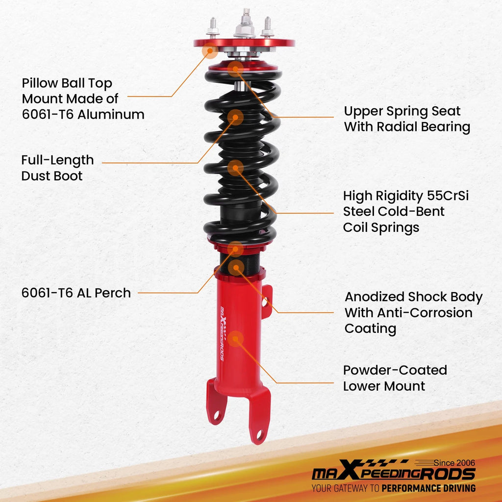 24 Way Adjustable Coilovers Lowering Kit for Charger RWD (2011–2023)