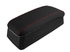 Leather Console Lid Armrest Cover for Jeep Patriot (2009–2017) Red Stitch