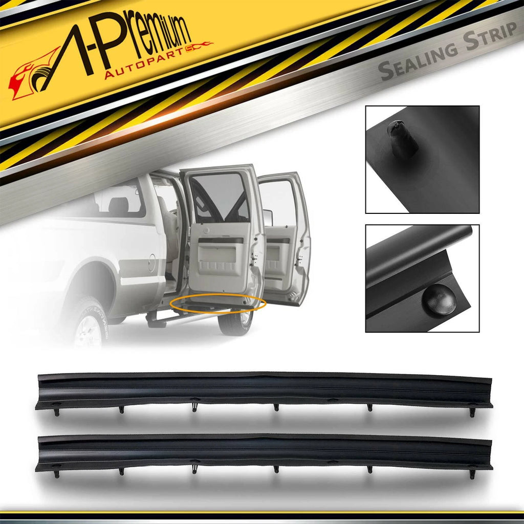 2X Rear Door Lower Weatherstrip Seal for Ford F-250 F-350 Super Duty