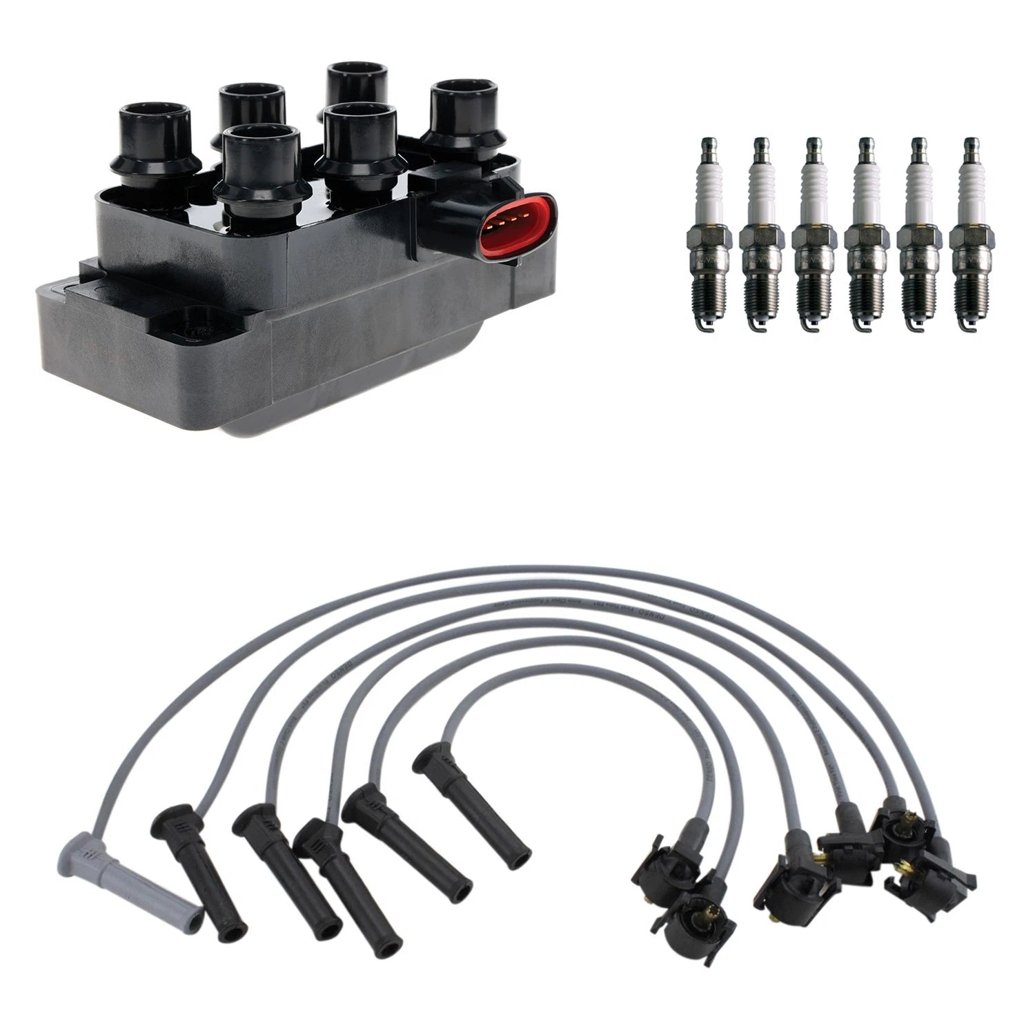 Ignition Coil & Spark Plug Wire Set for Mercury Mountaineer (1997–2001)