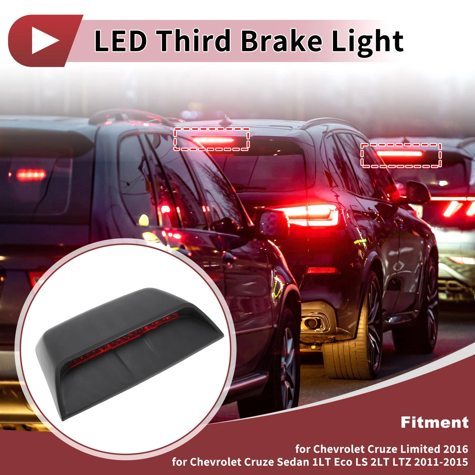 LED Third Brake Light Lamp for Chevrolet Cruze (2011–2016) 95229983