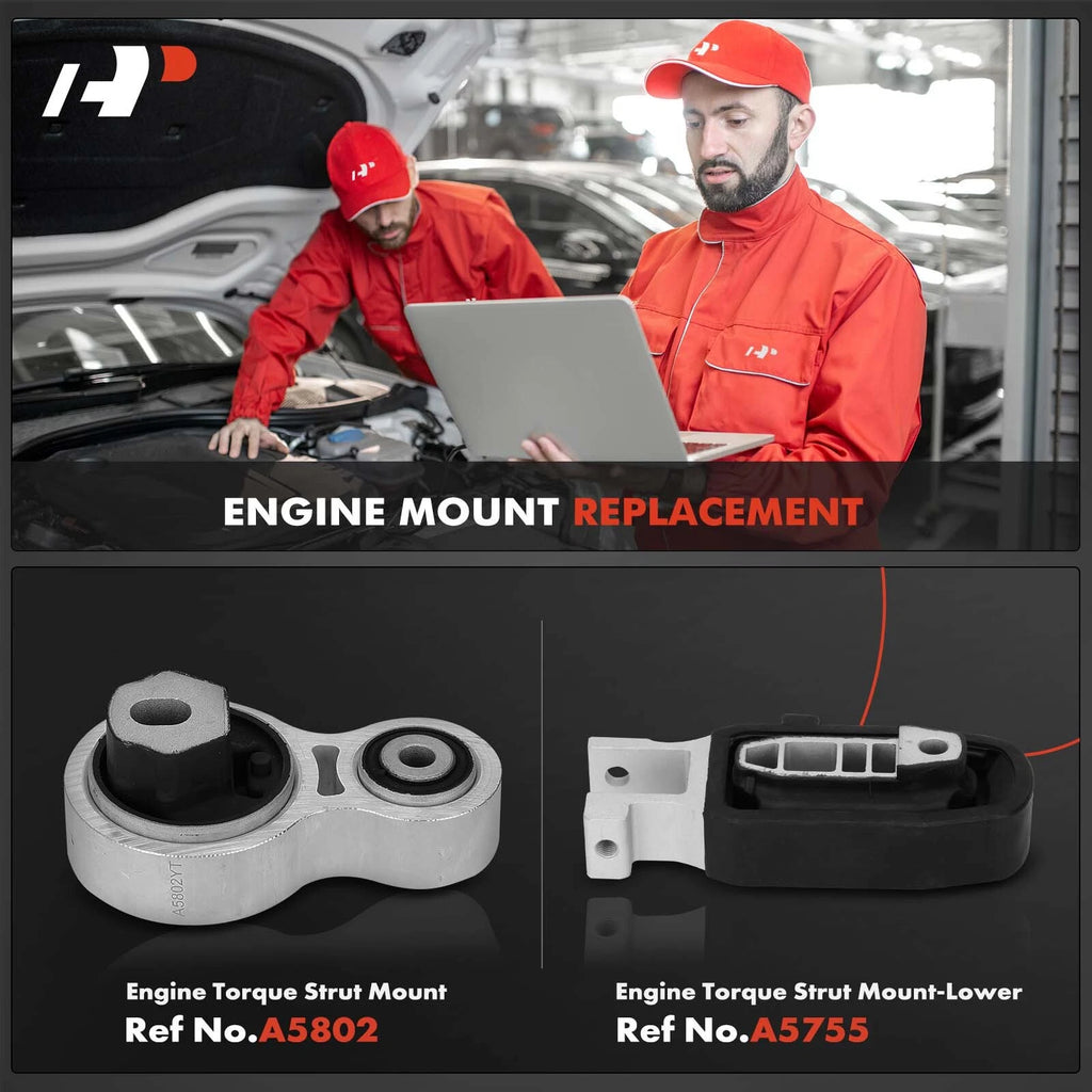2X Lower Engine Torque Strut Mount for Ford Edge, Lincoln MKX (2015-2018)