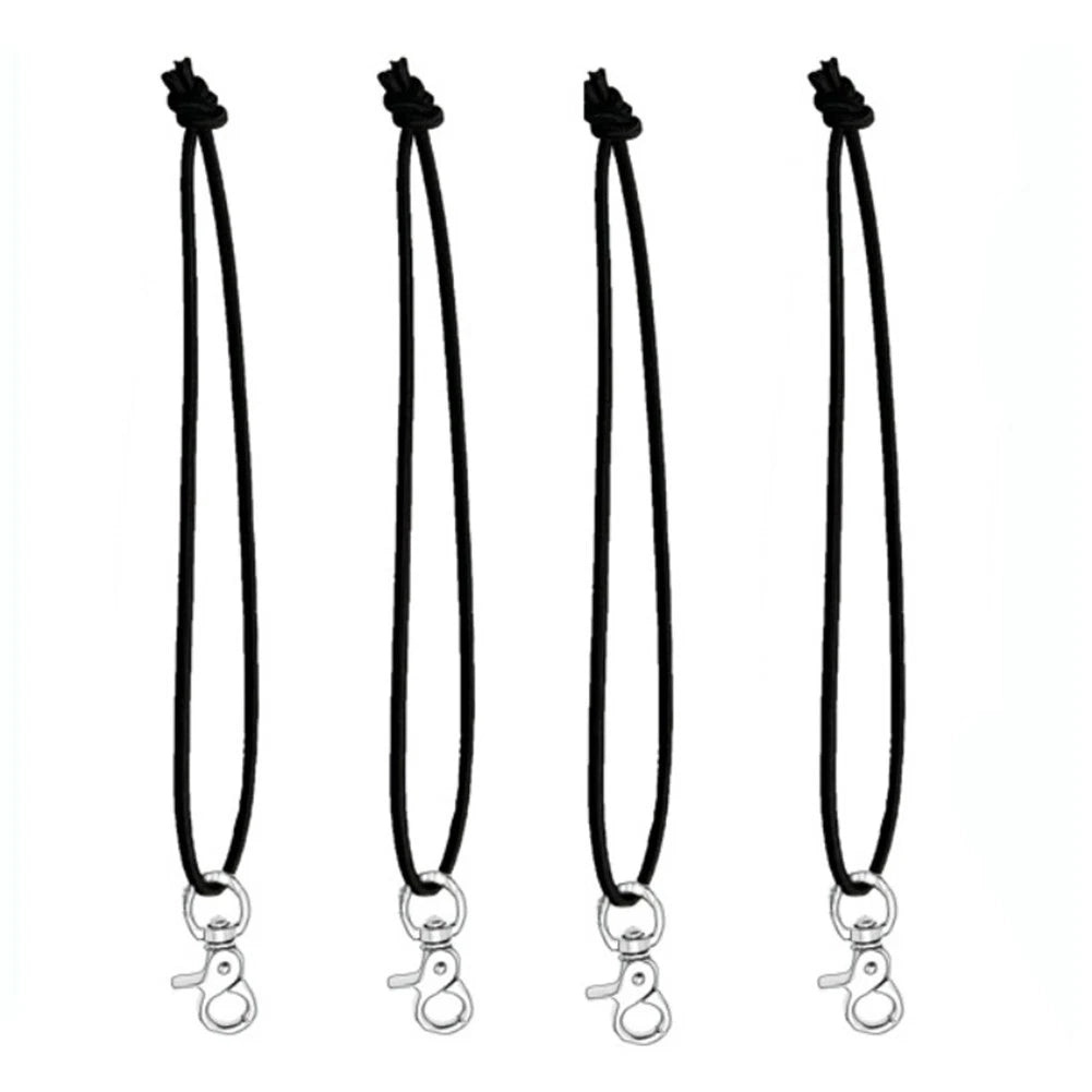 Elastic snowboard leash cord with steel buckle for secure load attachment