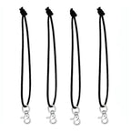 Elastic snowboard leash cord with steel buckle for secure load attachment