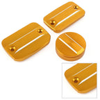 Gold Front Brake Clutch Fluid Reservoir Cap & Rear Brake Cover for Scrambler 1100