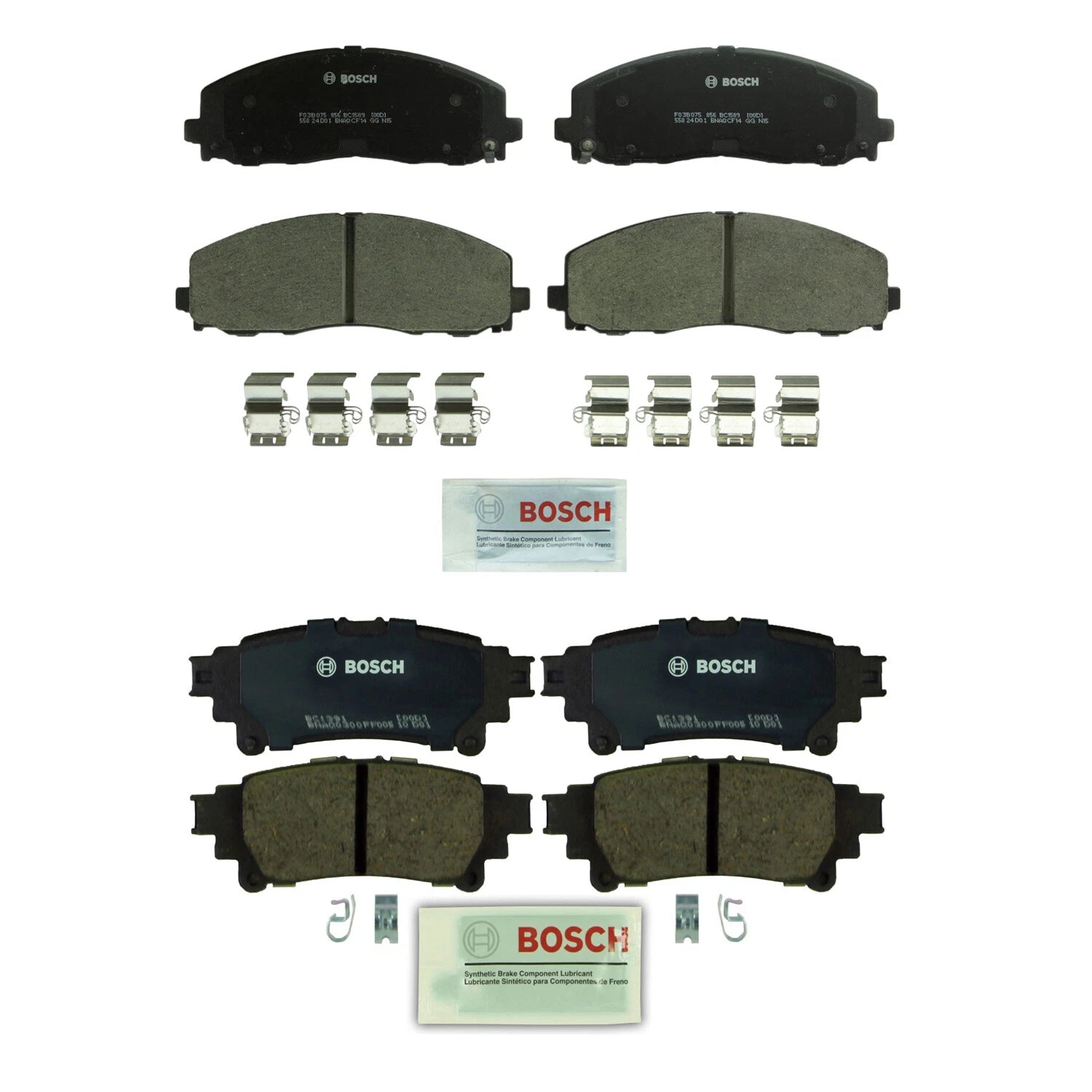 Bosch Quietcast Brake Pad Kit for Lexus IS200t IS300 IS350 (2015–2020)